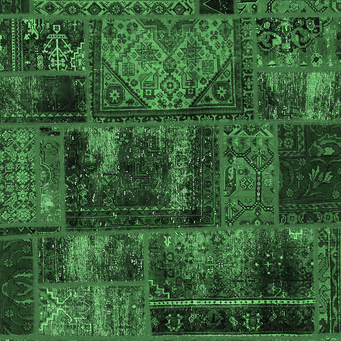 Machine Washable Oriental Emerald Green Modern Area Rugs, wshabs5672emgrn
