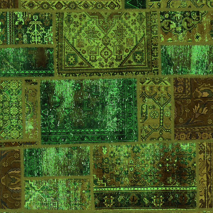 Machine Washable Oriental Green Modern Area Rugs, wshabs5672grn
