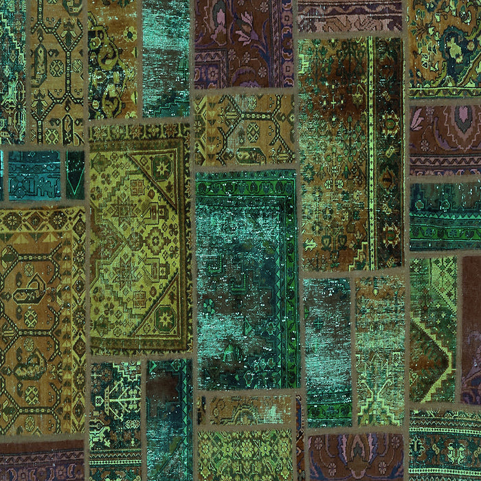Square Oriental Turquoise Modern Rug, abs5672turq