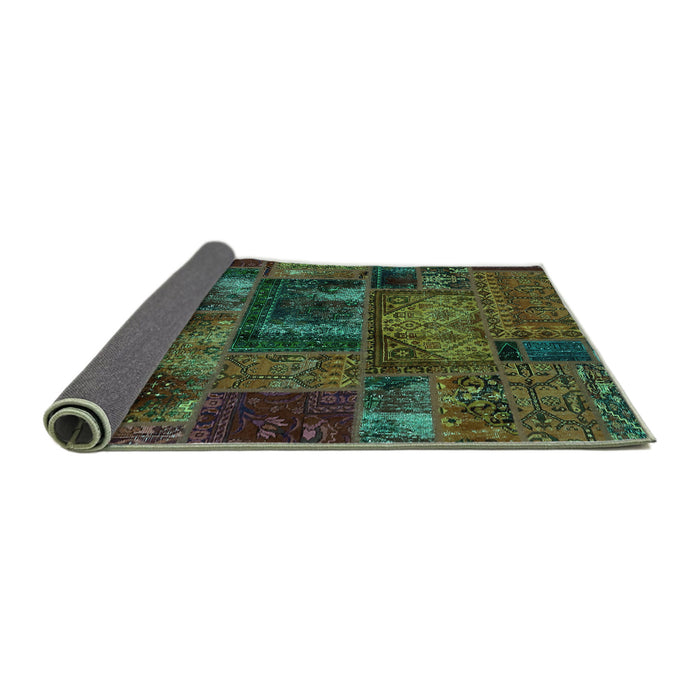 Sideview of Oriental Turquoise Modern Rug, abs5672turq