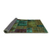 Sideview of Oriental Turquoise Modern Rug, abs5672turq