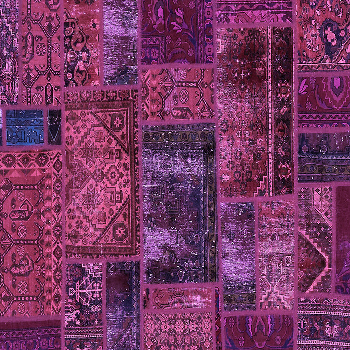 Square Machine Washable Oriental Purple Modern Area Rugs, wshabs5672pur