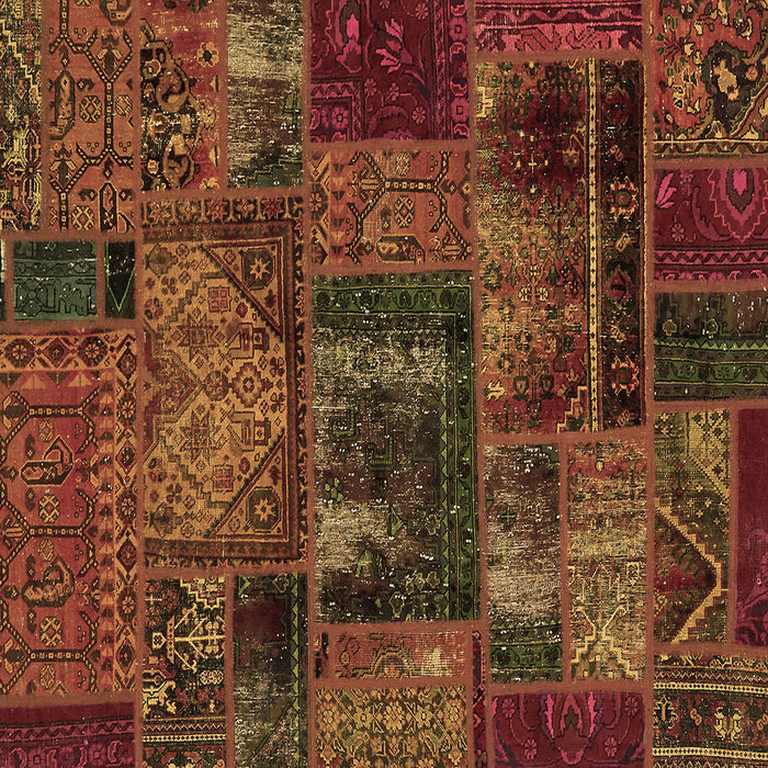 Square Oriental Brown Modern Rug, abs5672brn