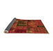 Sideview of Oriental Orange Modern Rug, abs5672org