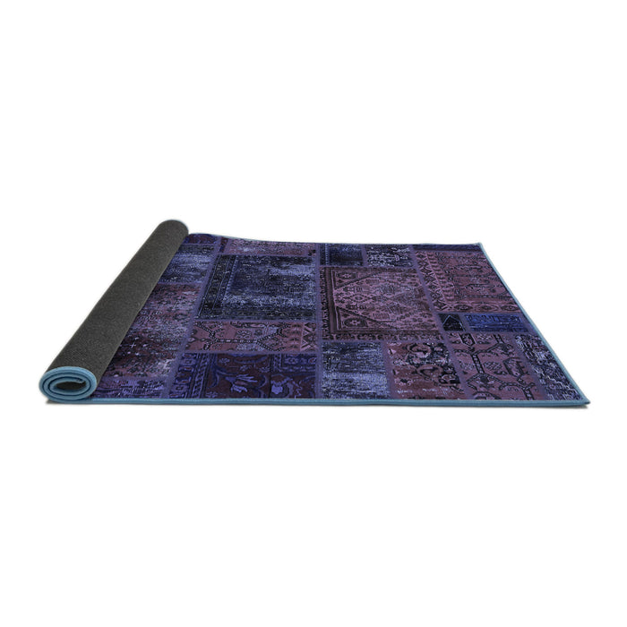 Sideview of Oriental Blue Modern Rug, abs5672blu