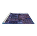 Sideview of Machine Washable Oriental Blue Modern Rug, wshabs5672blu