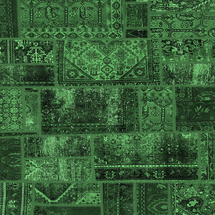 Square Oriental Emerald Green Modern Rug, abs5672emgrn