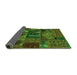 Sideview of Oriental Green Modern Rug, abs5672grn