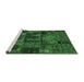 Sideview of Machine Washable Oriental Emerald Green Modern Area Rugs, wshabs5672emgrn