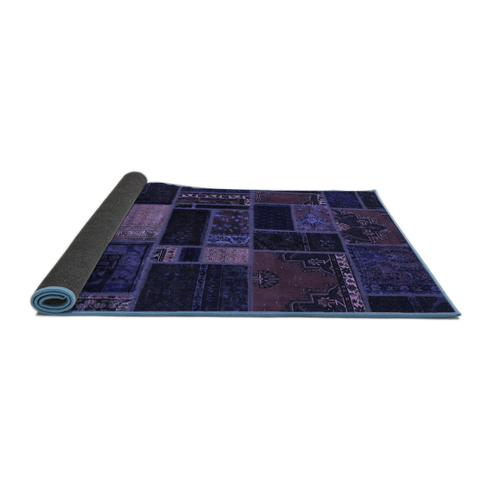 Sideview of Oriental Blue Modern Rug, abs5673blu