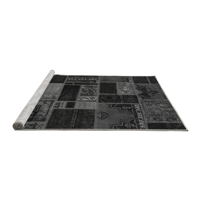 Sideview of Machine Washable Oriental Gray Modern Rug, wshabs5673gry