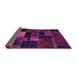 Sideview of Oriental Purple Modern Rug, abs5673pur