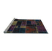 Sideview of Machine Washable Oriental Light Blue Modern Rug, wshabs5673lblu