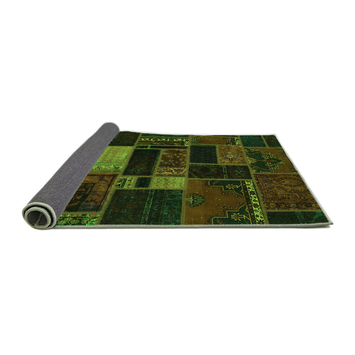 Sideview of Oriental Green Modern Rug, abs5673grn
