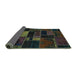 Sideview of Oriental Turquoise Modern Rug, abs5673turq