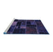 Sideview of Machine Washable Oriental Blue Modern Rug, wshabs5673blu