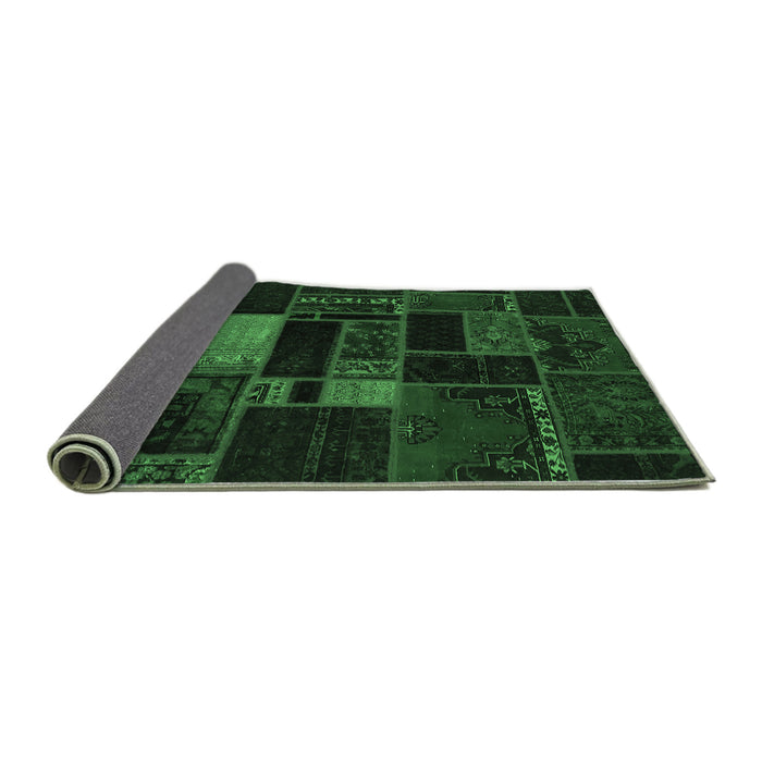 Sideview of Oriental Emerald Green Modern Rug, abs5673emgrn