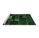 Sideview of Machine Washable Oriental Emerald Green Modern Area Rugs, wshabs5673emgrn