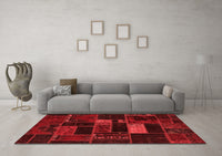 Machine Washable Oriental Red Modern Rug, wshabs5673red