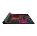 Sideview of Abstract Purple Oriental Rug, abs5674