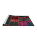 Sideview of Machine Washable Abstract Purple Rug, wshabs5674