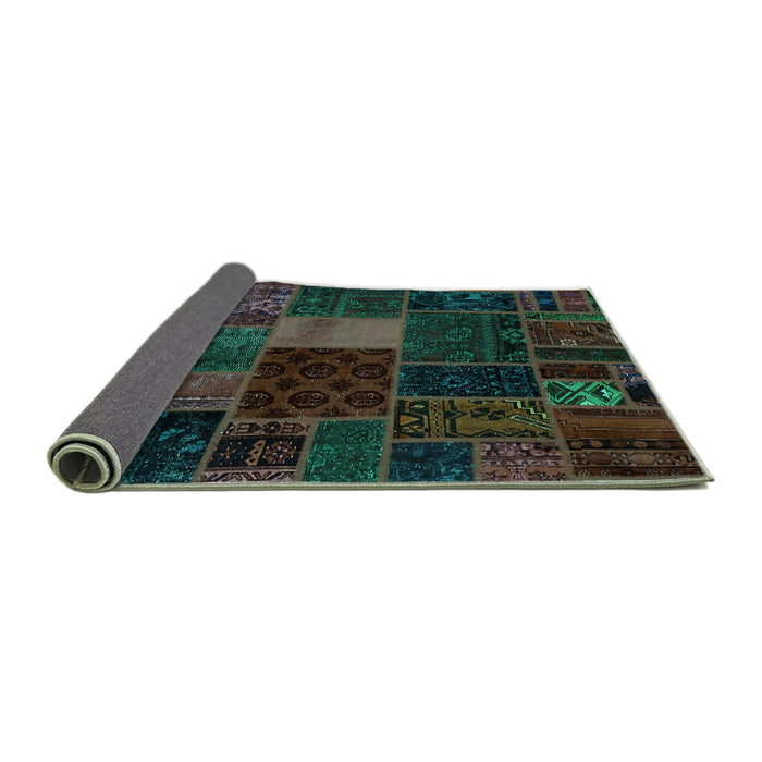 Sideview of Oriental Turquoise Modern Rug, abs5674turq