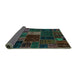 Sideview of Oriental Turquoise Modern Rug, abs5674turq