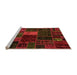 Sideview of Machine Washable Oriental Orange Modern Area Rugs, wshabs5674org