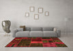 Machine Washable Oriental Orange Modern Area Rugs in a Living Room, wshabs5674org