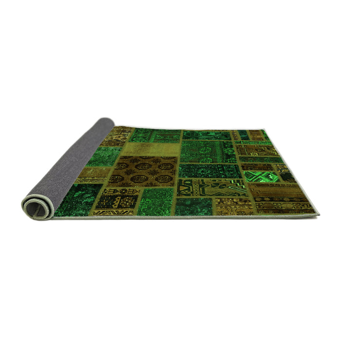 Sideview of Oriental Green Modern Rug, abs5674grn