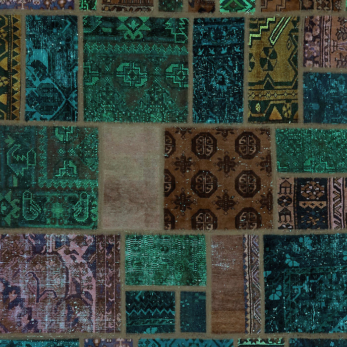 Machine Washable Oriental Turquoise Modern Area Rugs, wshabs5674turq