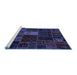 Sideview of Machine Washable Oriental Blue Modern Rug, wshabs5674blu