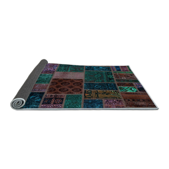Sideview of Oriental Light Blue Modern Rug, abs5674lblu