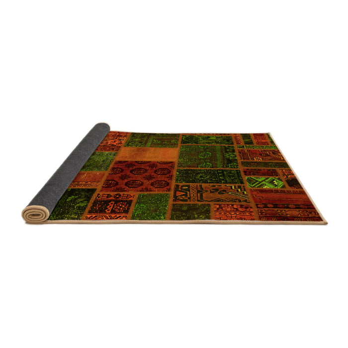 Sideview of Oriental Yellow Modern Rug, abs5674yw