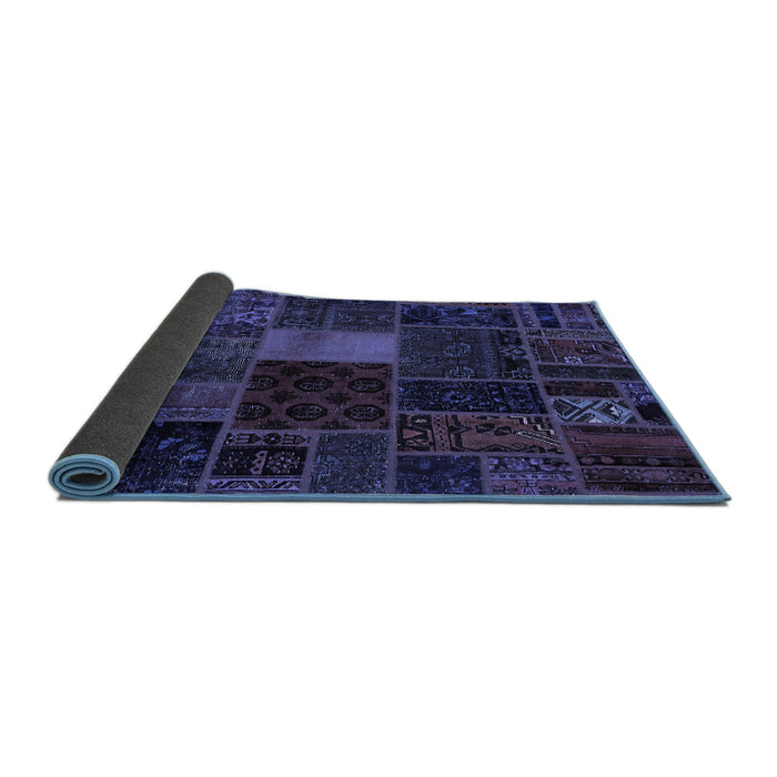 Sideview of Oriental Blue Modern Rug, abs5674blu