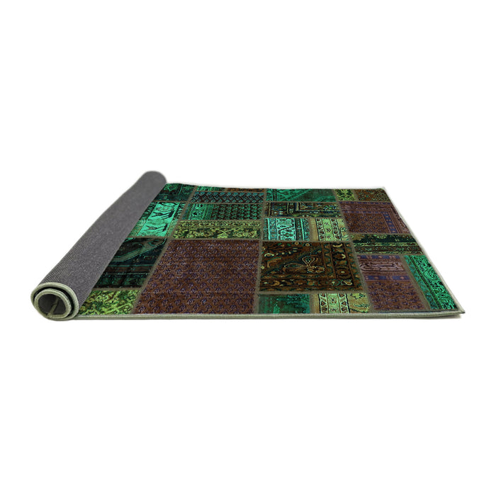 Sideview of Oriental Turquoise Modern Rug, abs5675turq