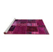 Sideview of Machine Washable Oriental Pink Modern Rug, wshabs5675pnk