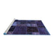 Sideview of Machine Washable Oriental Blue Modern Rug, wshabs5675blu