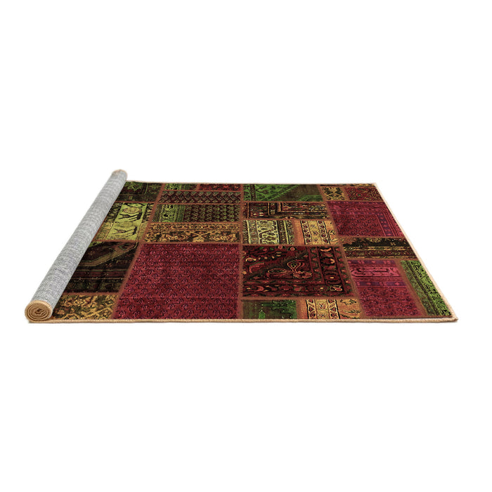 Sideview of Machine Washable Oriental Brown Modern Rug, wshabs5675brn