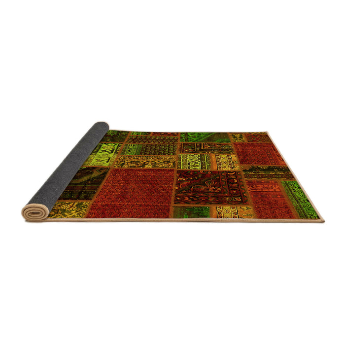 Sideview of Oriental Yellow Modern Rug, abs5675yw