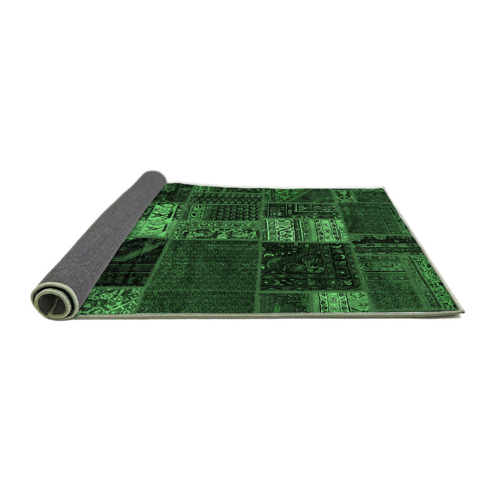 Sideview of Oriental Emerald Green Modern Rug, abs5675emgrn
