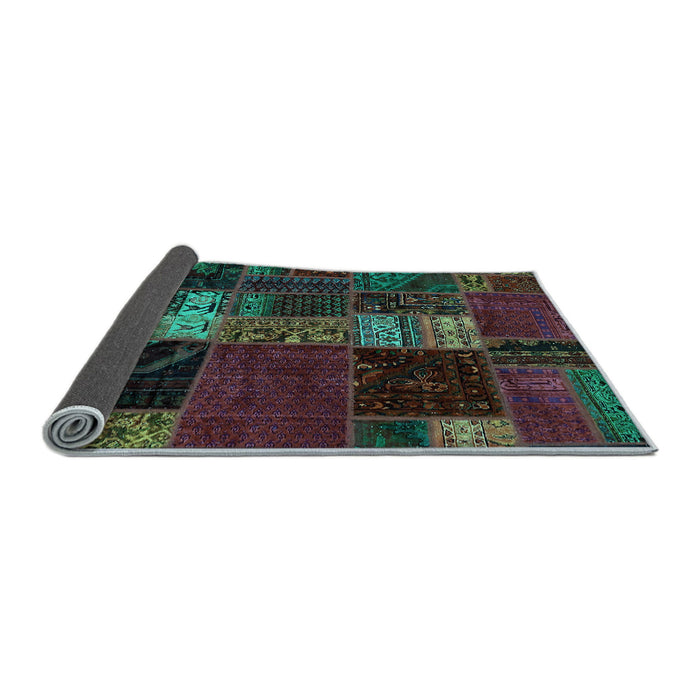 Sideview of Oriental Light Blue Modern Rug, abs5675lblu