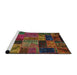 Sideview of Machine Washable Abstract Vermilion Red Rug, wshabs5676