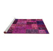 Sideview of Machine Washable Oriental Pink Modern Rug, wshabs5676pnk