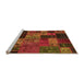 Sideview of Machine Washable Oriental Orange Modern Area Rugs, wshabs5676org