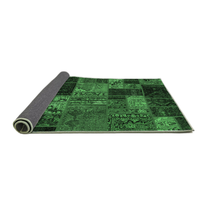 Sideview of Oriental Emerald Green Modern Rug, abs5676emgrn