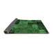 Sideview of Oriental Emerald Green Modern Rug, abs5676emgrn