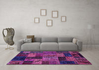 Machine Washable Oriental Purple Modern Rug, wshabs5676pur