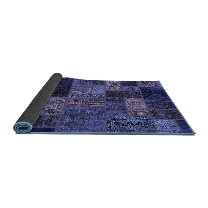 Sideview of Oriental Blue Modern Rug, abs5676blu