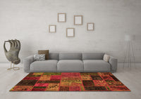 Machine Washable Oriental Orange Modern Rug, wshabs5676org